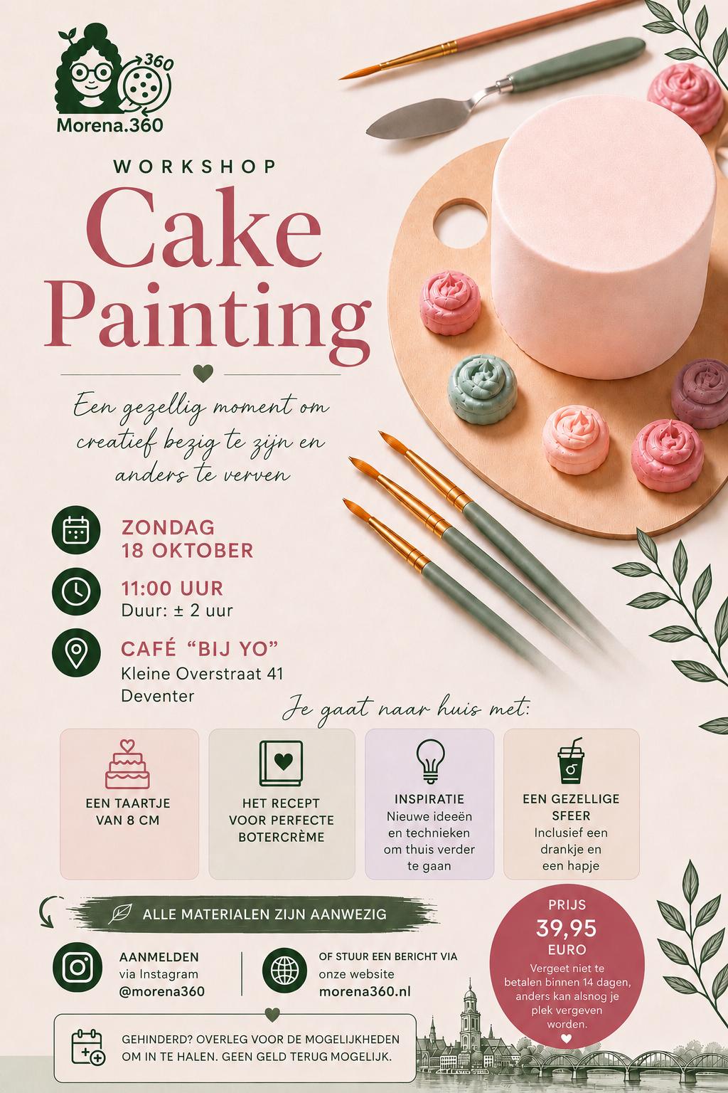 Cake painting workshop 18 oktober